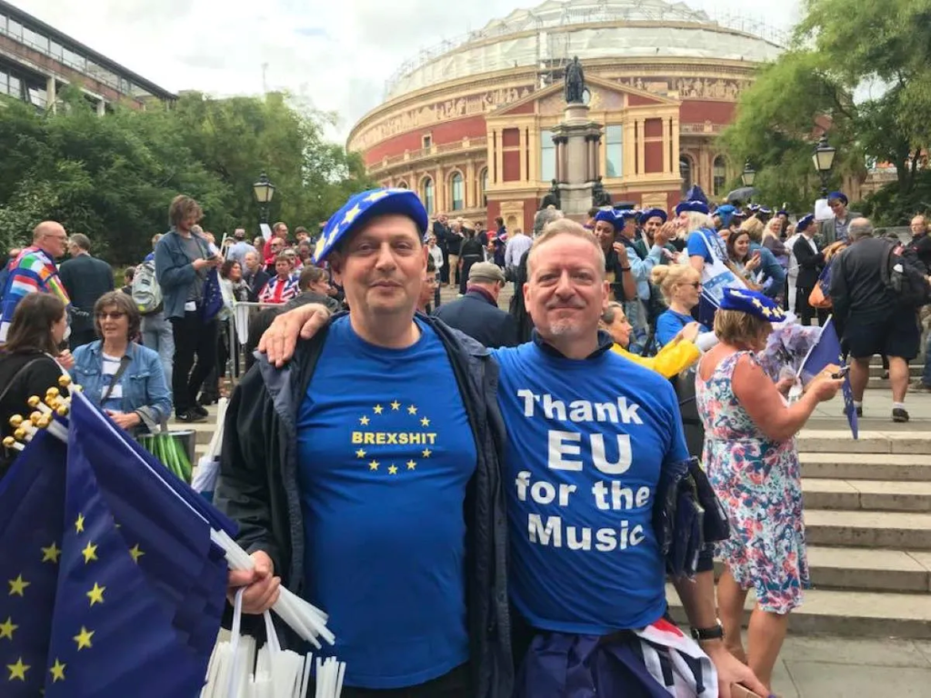 Thank EU for the Music activists outside the Royal Albert Hall